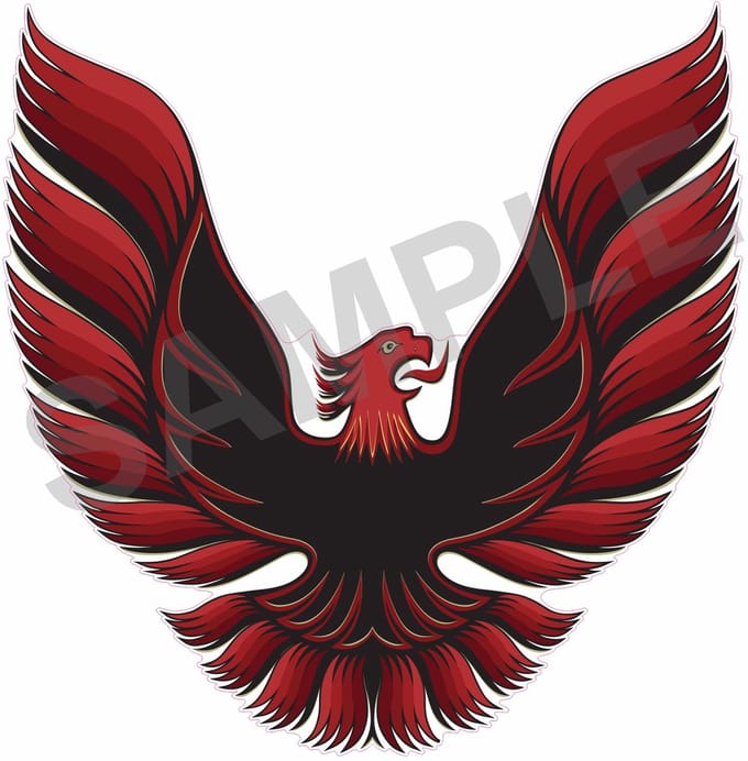 Pontiac Turbo Transam 1978-1981 Zijstickers Firebird replika Rood