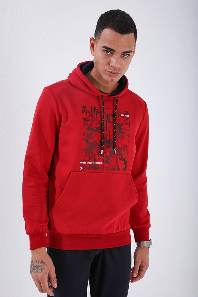 Heren Hoodie met Camouflageprint