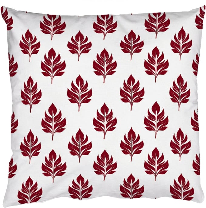 Sierkussens - Kussentjes Woonkamer - 60x60 cm - Botanisch - Patroon - Bordeaux