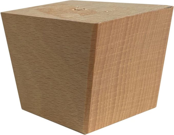 FLE - Meubelpoot vierkant 7 bij 4,5 cm en hoogte 5 cm van massief hout