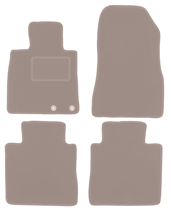 Beige velours matten voor: Nissan Note II hatchback (2012-)