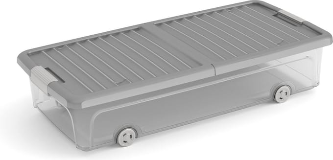 KIS - W Box Underbed L - 35L - 74x37x16,5cm - Transparant/grijs