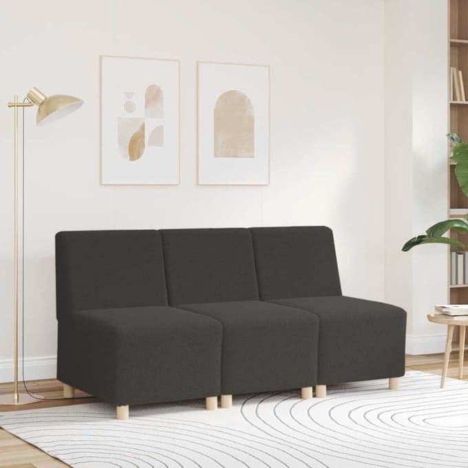vidaXL Modulaire bank zonder armleuningen donkergrijs 55 cm
