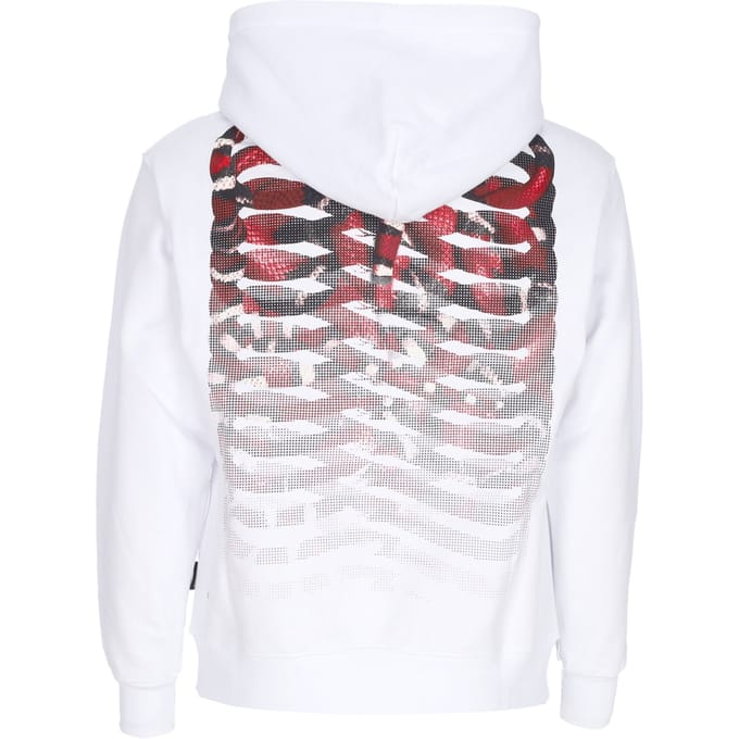 Mannen hoodie Ribs Coral Hoodie White
