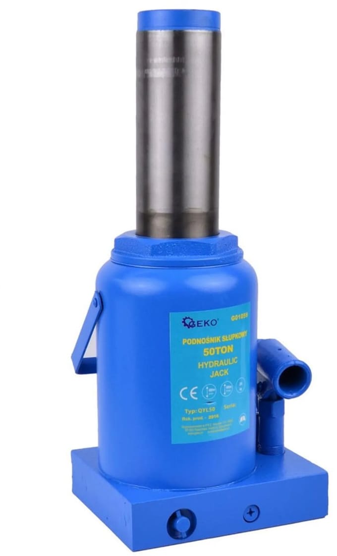 GEKO Hydraulische fleskrik - 50 ton - Compact - Veiligheidsventiel - 265-445 mm