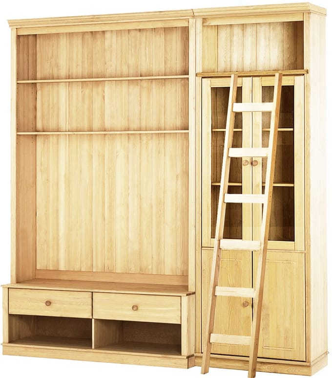 Anita-Wandmeubel - Boekenkast & Lowboard - Grenen