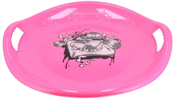 Baby Mix sneeuwschijf 60 cm roze - Slee schijf kinderen