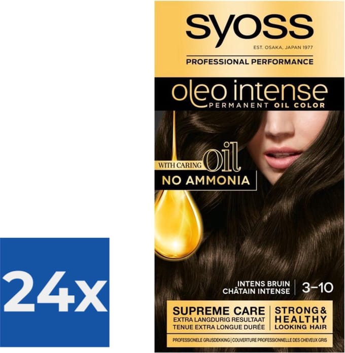 Syoss Oleo Intense - Haarverf - 3-10 - Intens Bruin - 115ml x 24