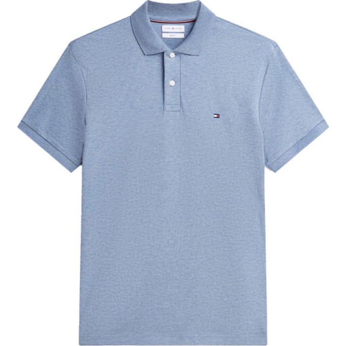 Tommy Hilfiger Liquid Cotton Regular Polo Heathered Blue Taglia: S | Magliette basic Outlet | Uomo | Blu