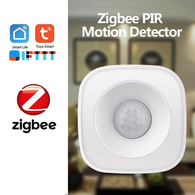 Tuya Powered ZigBee PIR Bewegungssensor Drahtloser passief wit