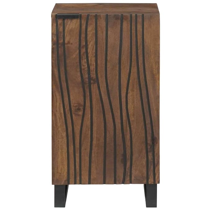 vidaXL - Dressoir - Bruin - 40 - x - 33 - x - 75 - cm - massief - mangohout