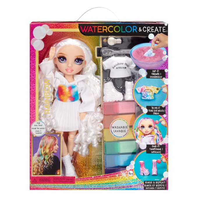Rainbow High WaterColor & Create Paarse ogen Speelpoppen