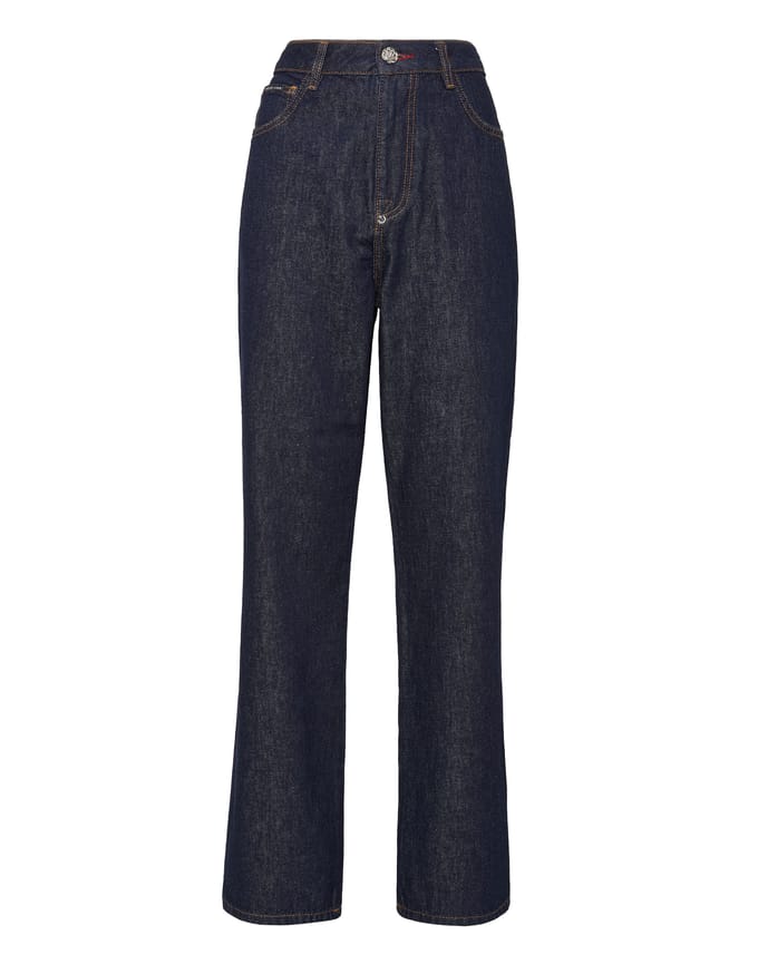 Denim Broek Losjes Iconic Plein