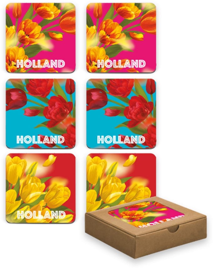 Onderzetters - World of Colours - 6 stuks