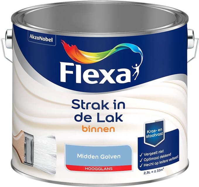 Flexa - Strak In De Lak Binnenlak Hoogglans - Midden Golven - Mengverf - 2,5 L