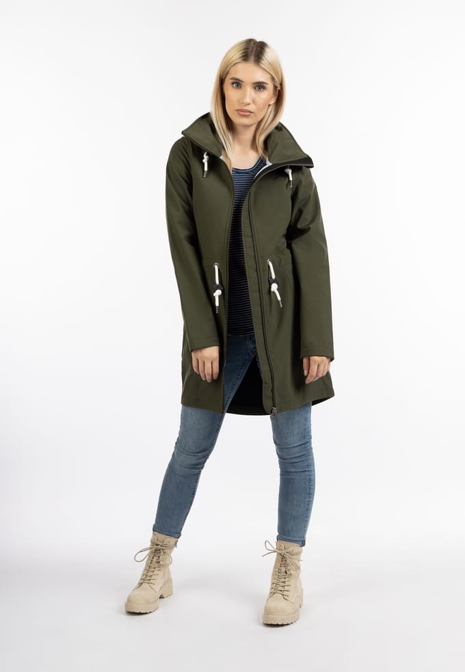 ICEBOUND softshell jas Dames donkere olijf