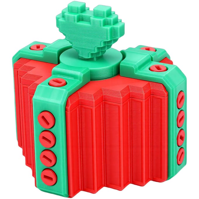Vervelende Cadeaubox met Schroeven PLA 3D Geprint Prank Schroefdoos Grappige Cadeaucontainer Voor Valentijn Kerstmis Verjaardag Type 2
