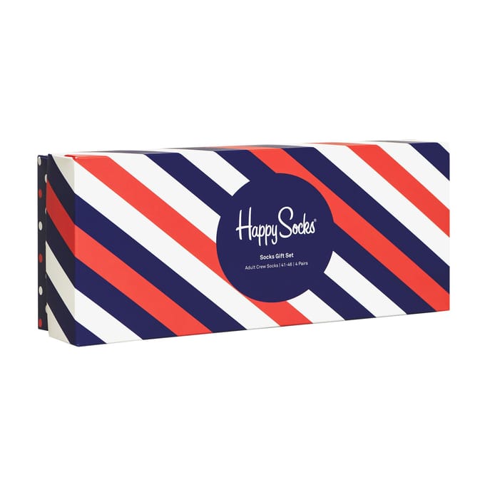 Happy Socks - Unisex Sokken Classic Navy 4-Pack Gift Box - Multi - Maat 36-40