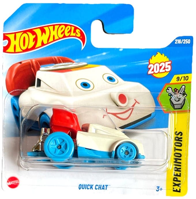 HOT WHEELS QUICK CHAT DREAM WHITE 216/250 1:64 HW EXPERIMOTORS 9/10 SHORT CARD 2025