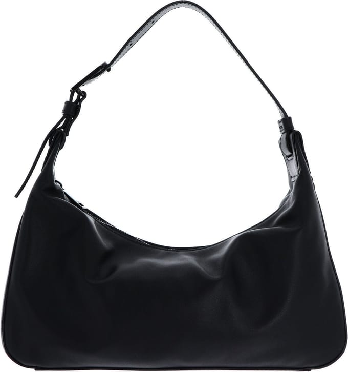 FURLA Leren Schoudertas Flow Shoulder Bag 29 Nero Zwart