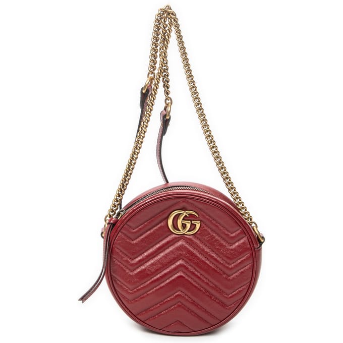 GG Marmont Chain Round Crossbody   schoudertas
