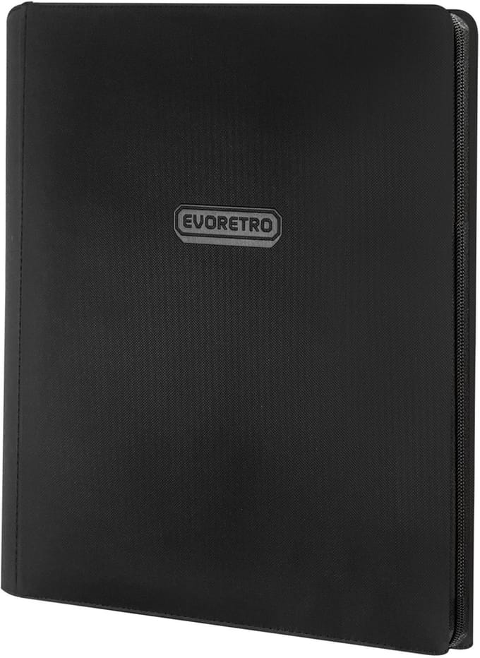 Premium - Regular Card Zippered Binder Zwart (9-Pocket) - Evoretro - 360 Kaarten