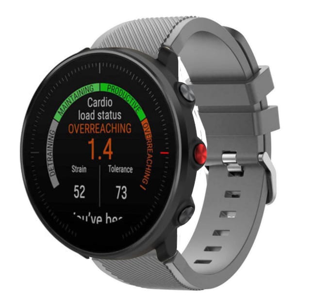 Polar Vantage M twill siliconen band (grijs)