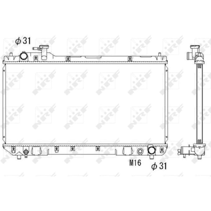 Radiator, motorkoeling NRF 53275
