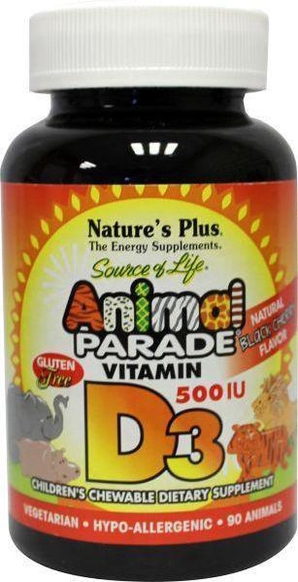 Natures Plus Animal parade vitamine D3 - 90 kauwtabletten