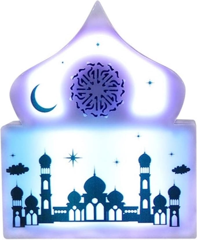 Igoods Quran Speaker - LED Quran Speaker - Quran speaker met App - Bluetooth - Plug-in - Afstandsbediening - Wit