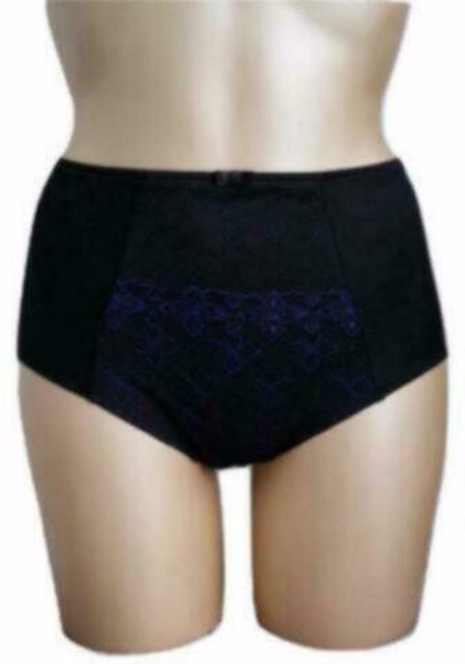 Chantelle Elegance tailleslip - zwart en blauw - 42