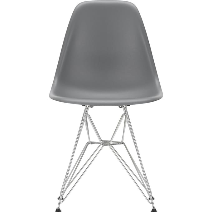 Vitra - DSR Eames Plastic Sidechair - verchroomd - granietgrijs RE - 4 - 6 Wochen