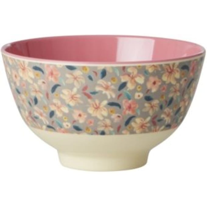 Rice melamine kom small small sandy flower