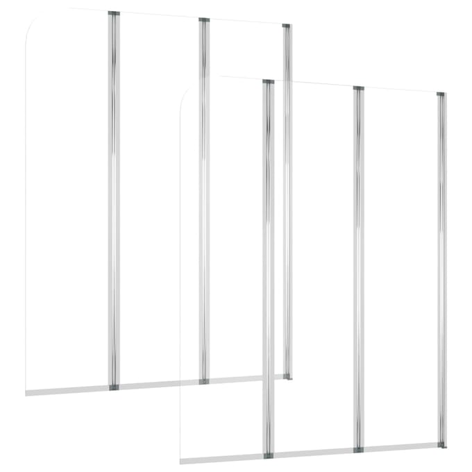 vidaXL - Badwanden - 2 - st - 104x130 - cm - gehard - glas - transparant
