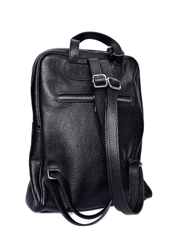 Roberta M Zwart Rundleer Tas