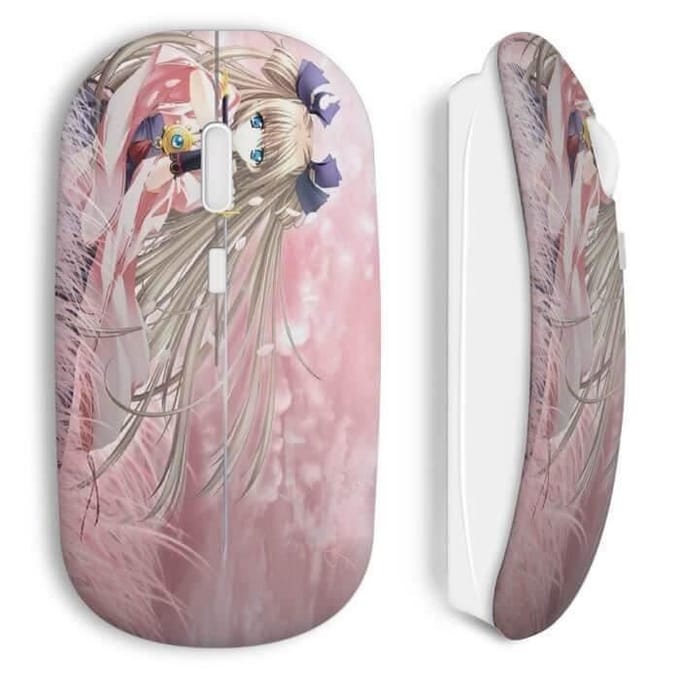 Souris sans fil - Girl Manga - Rose - Clé USB wifi incluse - Compatible Mac et PC