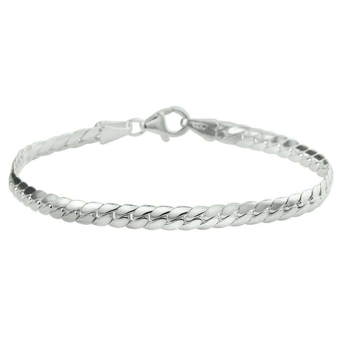 Glams armband gourmet bol 4,5 mm - Zilver