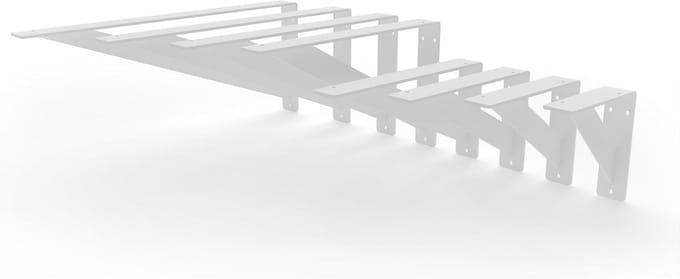 Wastafelhouder Set van 2 - Zware Wandconsole voor Opzetwastafel - Verschillende Dieptes - Wit