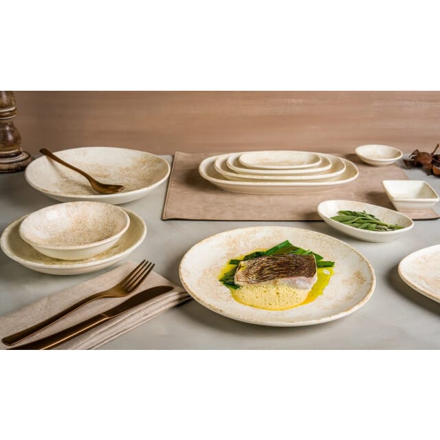 Bonna Diepbord - Nacrous - Porselein - 25 cm (1300cc) - set van 6