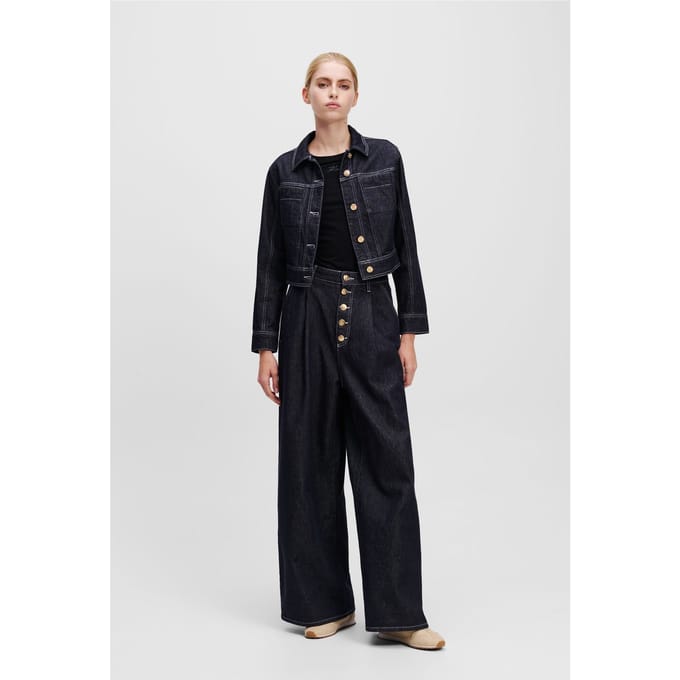 Karl Lagerfeld Button Denim Pants Dark Blue Taglia: W29 | Pantaloni Outlet | Donna | Blu