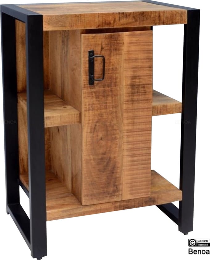 Kastje/Badkamermeubel Bas Mangohout 60 cm - Naturel