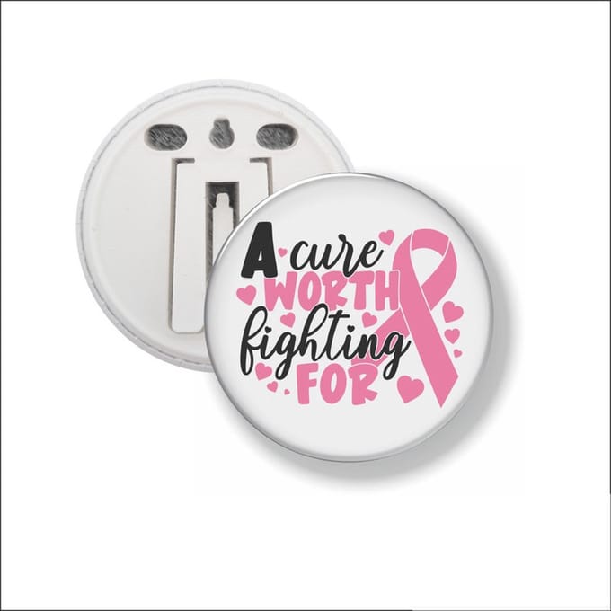 Button Met Clip 58 MM - A Cure Worth Fighting For