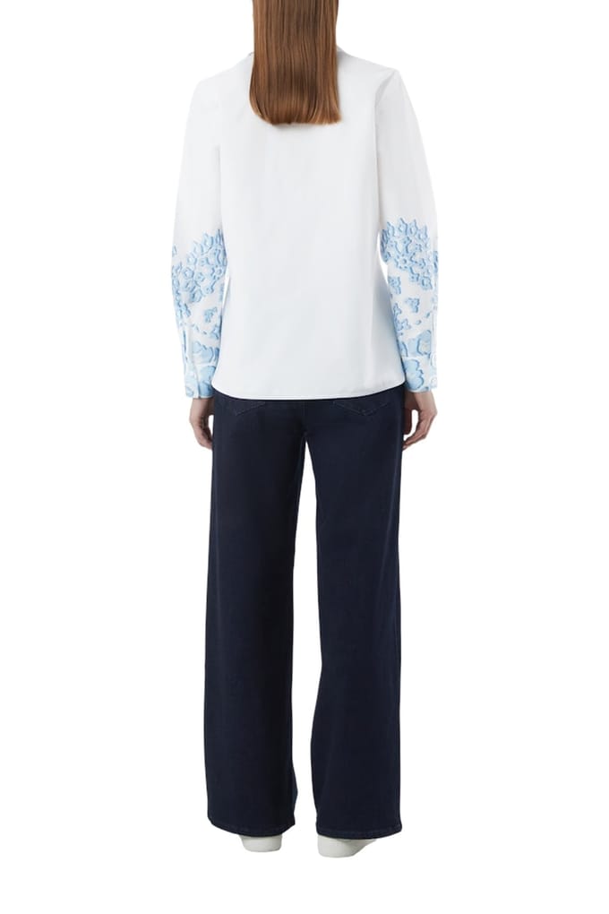 Relaxed fit blouse met V-hals