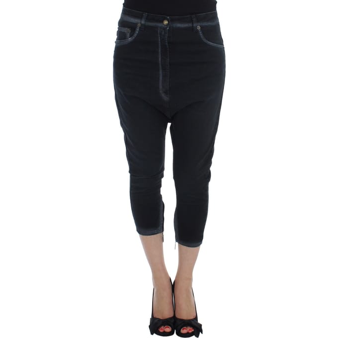 Cavalli Blauw Katoen Stretch Baggy Relax Jeans