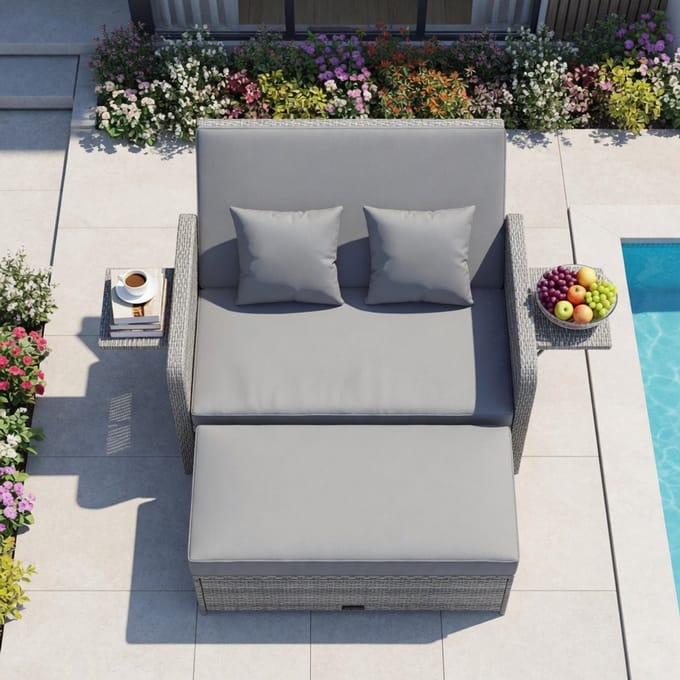 Luxe Loungeset – Weerbestendig – Wit – Industrohome