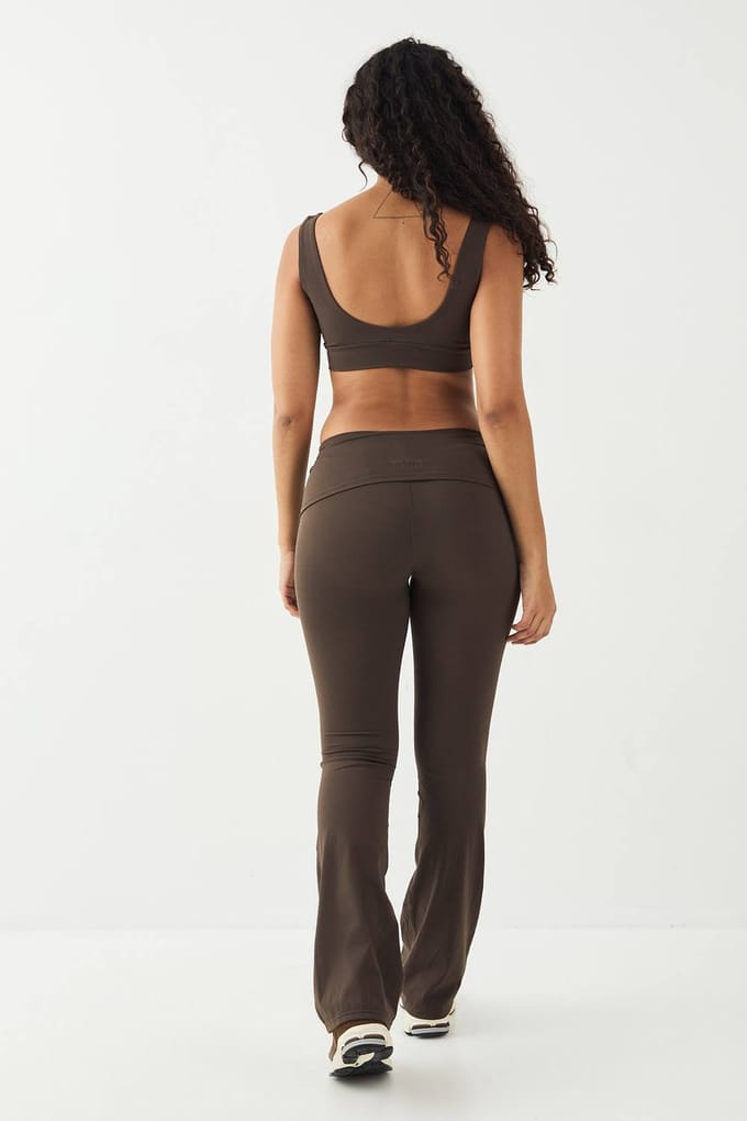 Dames DSGN Studio Ultra Sculpt Omvouwbare Tailleband Uitlopende Legging | Espresso | Maat: Medium