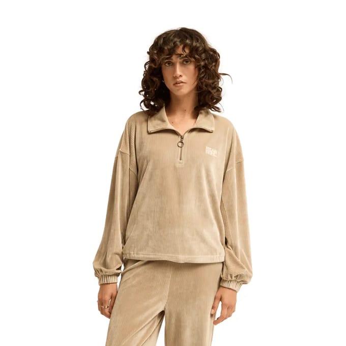 Billabong Coffee Time Half-Zip Sweater bruin