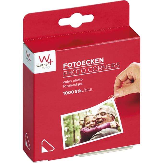 Fotohoeken walther design 10x15mm transparant 1000 stuks