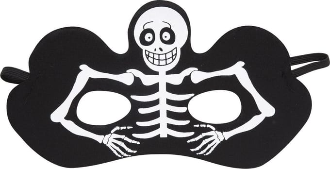 WIDMANN - Halfmasker Skelet zwart voor volwassenen Halloween masker
