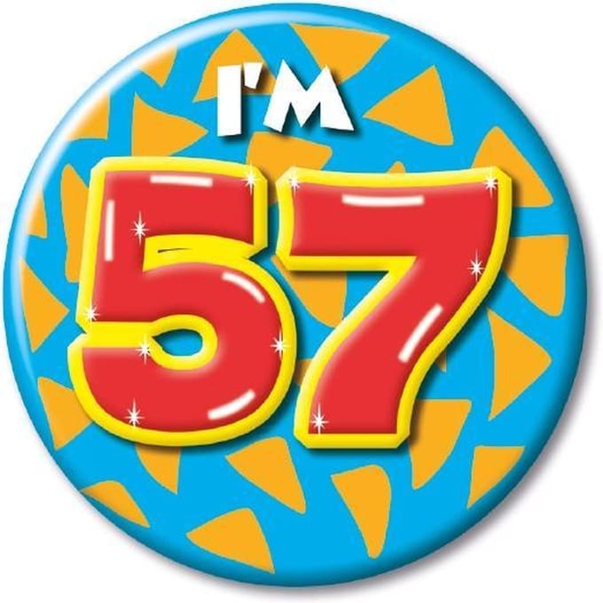 Button klein - i'm 57 Leeftijd Fun gifts